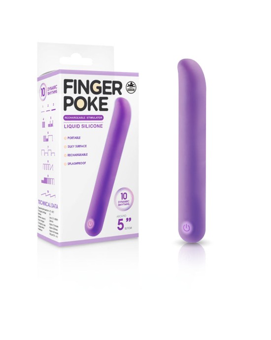 Finger Poke 5 Inch Bullet - Purple