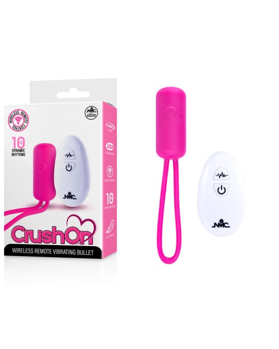 Crush On - Crush On - Vibrating Bullet with Wireless Remote  - Pink