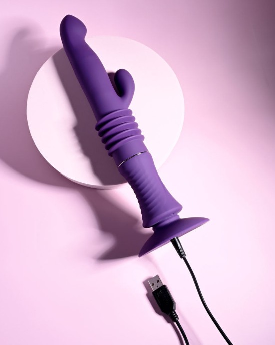 Playboy Pleasure Hoppy Ending Rabbit Vibrator - Purple