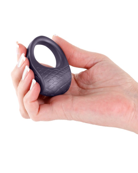 Seduction - Levi - Metallic Grey Vibrating Cock Ring