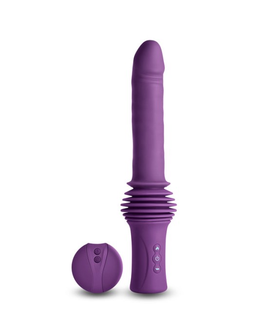 InYa Super Stroker - Thrusting Vibrator With Remote Control & Stand - Purple