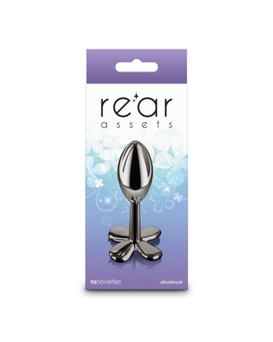 Rear Assets Clover Metallic Butt Plug - Gunmetal