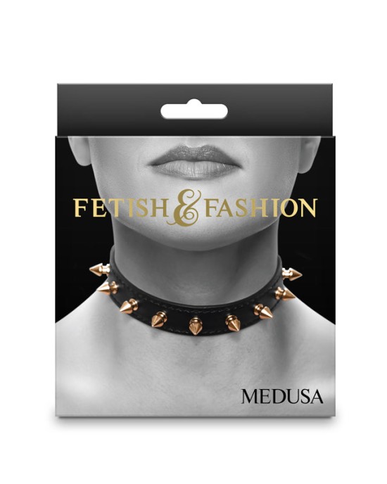 Fetish & Fashion - Medusa Spiked Collar - Black