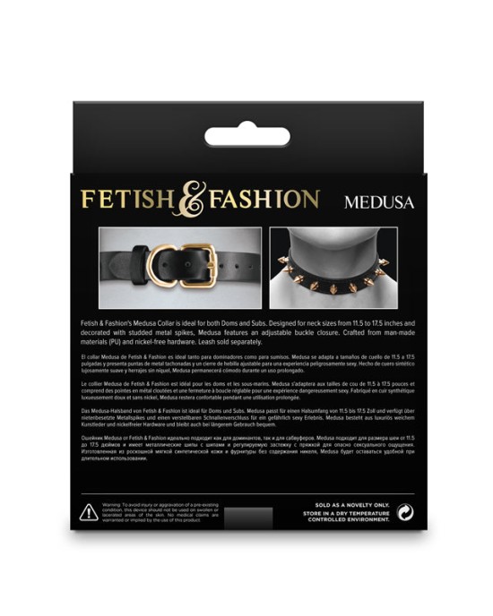 Fetish & Fashion - Medusa Spiked Collar - Black