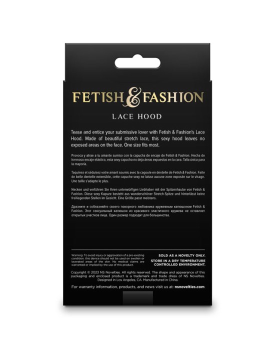 Fetish & Fashion - Lace Hood - Black