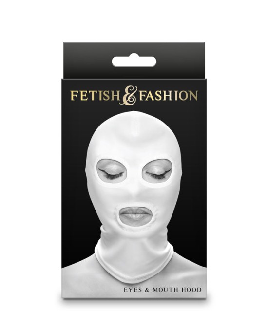 Fetish & Fashion - Eyes & Mouth Hood - White