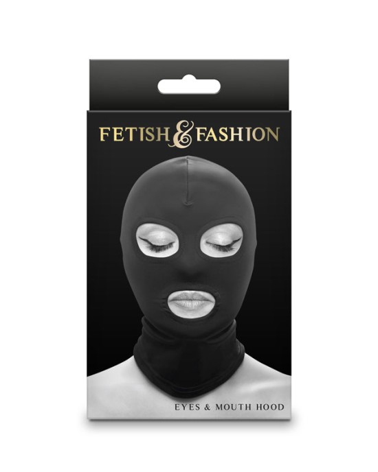 Fetish & Fashion - Eyes & Mouth Hood - Black