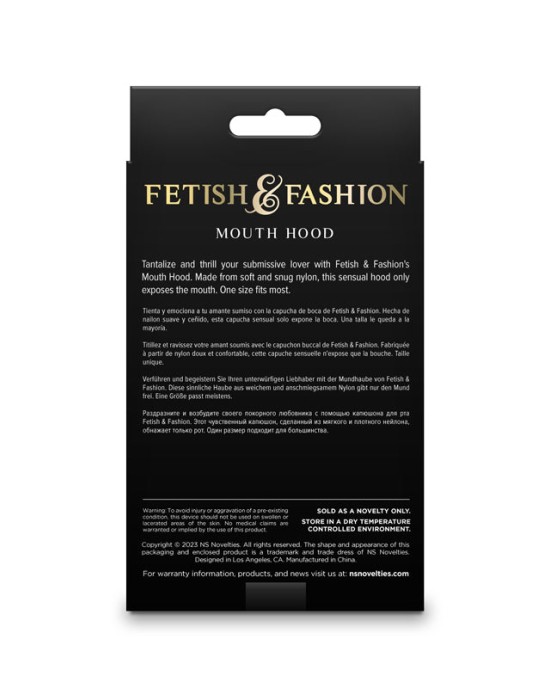 Fetish & Fashion - Mouth Hood - White