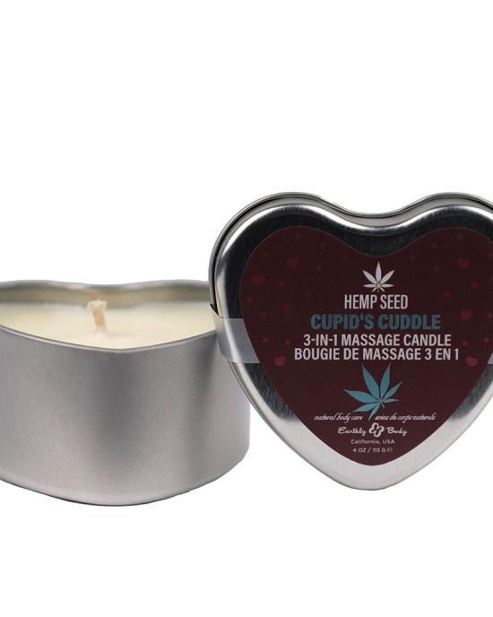 EB Hemp Seed 3 in 1 Massage Heart Candle - Cupid's Cuddle -113g