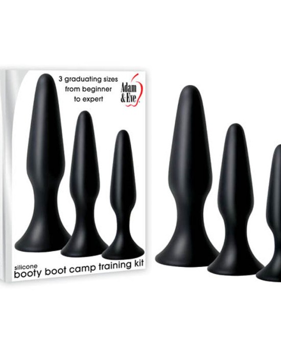 Adam & Eve Booty Boot Camp Training Butt Plug Kit - 3 Sizes