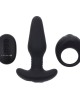 Gender X Teamwork - Black Rimming Butt Plug & Vibrating Cock Ring