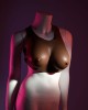 Gender X Undergarments - Brown Wearable Breasts Plate D-Cup - Dark