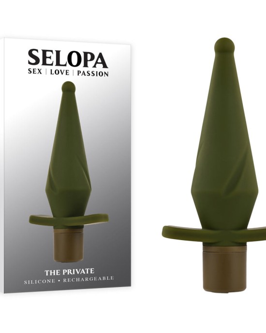 Selopa The Private Green Vibrating Butt Plug