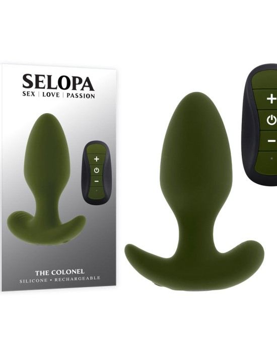 Selopa The Colonel - Green Vibrating Butt Plug With Wireless Remote