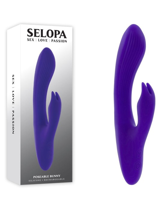 Selopa Poseable Bunny Rabbit Vibrator - Purple