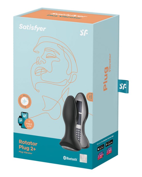 Satisfyer Rotator Plug 2 - Rimming Butt Plug With App Control - Black