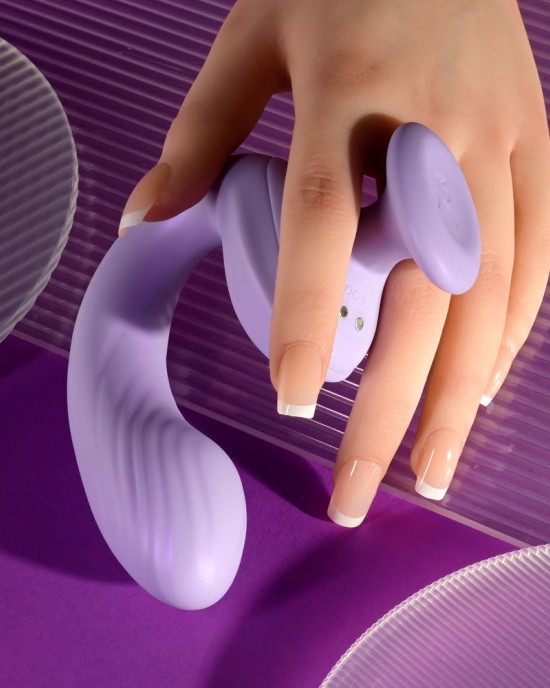 Playboy Pleasure Rev Me Up - Dual Motor Curved Vibrator - Purple