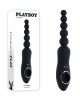 Playboy Pleasure Let It Bead - Vibrating Anal Beads With Clitoral Suction - Black