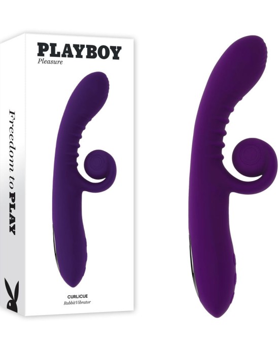 Playboy Curlicue - Rabbit Vibrator - Purple