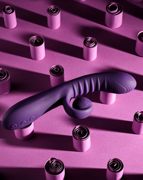 Playboy Curlicue - Rabbit Vibrator - Purple