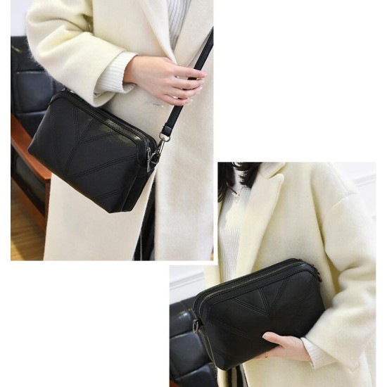 Soft PU Leather Shoulder Messenger Crossbody Bag Soft PU Leather Shoulder Messenger Crossbody Bag