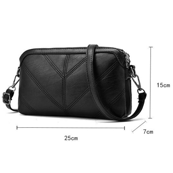 Soft PU Leather Shoulder Messenger Crossbody Bag Soft PU Leather Shoulder Messenger Crossbody Bag