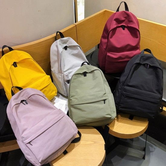 Solid Canvas Backpack For Teenagers Women Casual Large Capacity Solid Canvas Backpack For Teenagers Women Casual Large Capacity