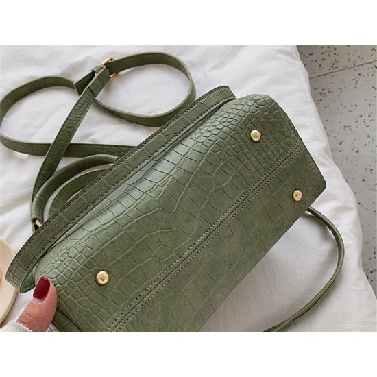 Stone Pattern PU Leather Bucket Bags For Women Shoulder Messenger Stone Pattern PU Leather Bucket Bags For Women Shoulder Messenger