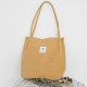 Dream Capacity Corduroy Tote Casual Solid Color Shoulder Bag Dream Capacity Corduroy Tote Casual Solid Color Shoulder Bag