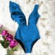 Print Swimwear Deep V-neck Ruffle Swimsuit Push Up One Piece Print Swimwear Deep V-neck Ruffle Swimsuit Push Up One Piece
