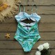 One Piece Swimsuit Bandeau Swimwear Floral Print Bathing Suit One Piece Swimsuit Bandeau Swimwear Floral Print Bathing Suit