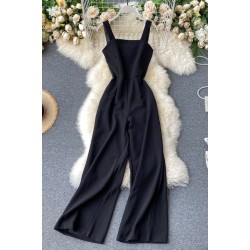 Women High Waisted Straight Pants Jumpsuits