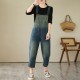 Fashion Gradient Denim Jumpsuit Clothing Overall Vintage Jeans Fashion Gradient Denim Jumpsuit Clothing Overall Vintage Jeans