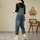 Fashion Gradient Denim Jumpsuit Clothing Overall Vintage Jeans Fashion Gradient Denim Jumpsuit Clothing Overall Vintage Jeans
