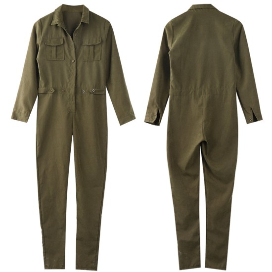 Sexy Fashion Slim Bodycon Army Green Solid Jumpsuit Sexy Fashion Slim Bodycon Army Green Solid Jumpsuit