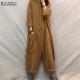 Jumpsuit Oversized Romper Casual Solid Stand Collar Bottom Jumpsuit Oversized Romper Casual Solid Stand Collar Bottom