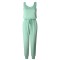 Sexy Sleeveless Lace Up Belts Jumpsuit