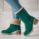 Flock Ladies Warm Square Heel Snow Boots Flock Ladies Warm Square Heel Snow Boots