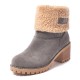 Flock Ladies Warm Square Heel Snow Boots Flock Ladies Warm Square Heel Snow Boots