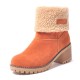 Flock Ladies Warm Square Heel Snow Boots Flock Ladies Warm Square Heel Snow Boots