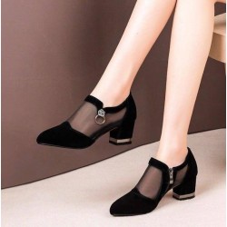 Summer mesh Peep Toe sandals sexy heels single shoes