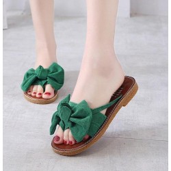Flat  beaded fashion low slope slippers Sandals