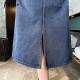 Fashion Slim Simple Blue High Waist Skirt Fashion Slim Simple Blue High Waist Skirt