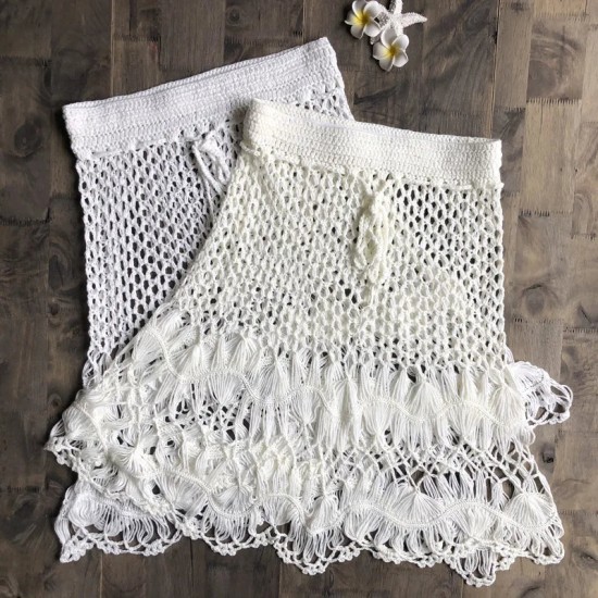 Fashion Hand Weaving Solid Hollow Out Beach Belt Mini Skirts Fashion Hand Weaving Solid Hollow Out Beach Belt Mini Skirts
