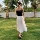 Women's Elegant Solid Color Midi Skirt High Waist Women's Elegant Solid Color Midi Skirt High Waist