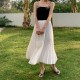 Women's Elegant Solid Color Midi Skirt High Waist Women's Elegant Solid Color Midi Skirt High Waist