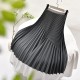 Women's Elegant Solid Color Midi Skirt High Waist Women's Elegant Solid Color Midi Skirt High Waist