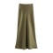 Satin Midi Woman High Waist Long Skirts Casual