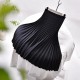 Vintage Pleated Midi Solid Skirt Fashion High Waist