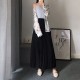 Pleated Fashion High Waist Office Lady Long Skirt All-Match Pleated Fashion High Waist Office Lady Long Skirt All-Match